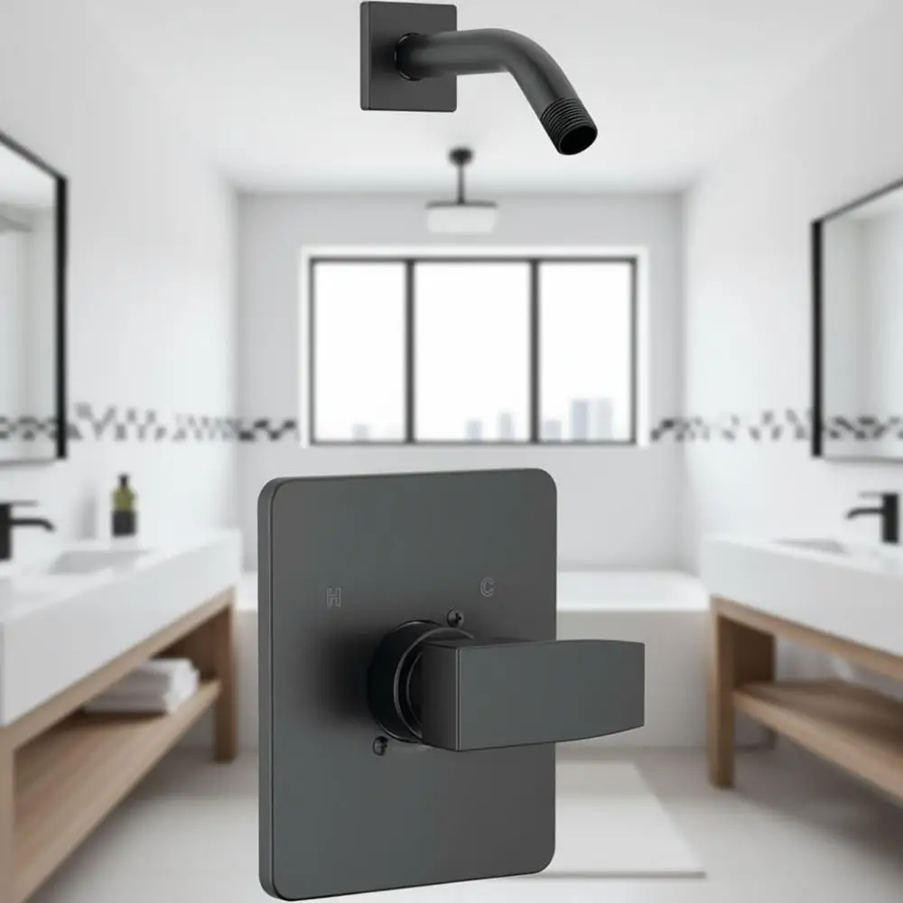 Matte Black Shower Trim Package - Shower Only, L-Shaped
Matte Black Shower Trim Package - Shower Only, L-Shaped