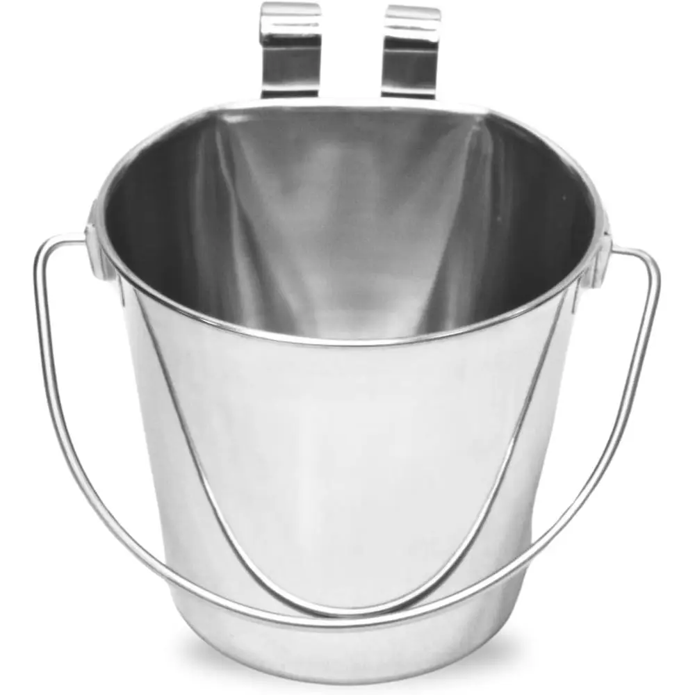 Heavy-Duty Stainless Steel Double Hook Hanging Pet Bowl, 2 Quart Capacity
Heavy-Duty Stainless Steel Double Hook Hanging Pet Bowl, 2 Quart Capacity