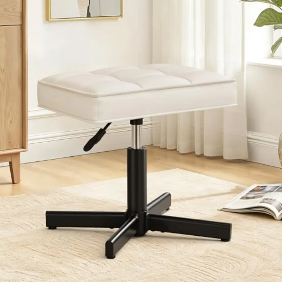 Adjustable Vanity Stool and Feet rest 360° Swivel Vanity Chair with Faux Leather Upholstery Beige Multi-Use Ottoman for Makeup
Adjustable Vanity Stool and Feet rest 360° Swivel Vanity Chair with Faux Leather Upholstery Beige Multi-Use Ottoman for Makeup