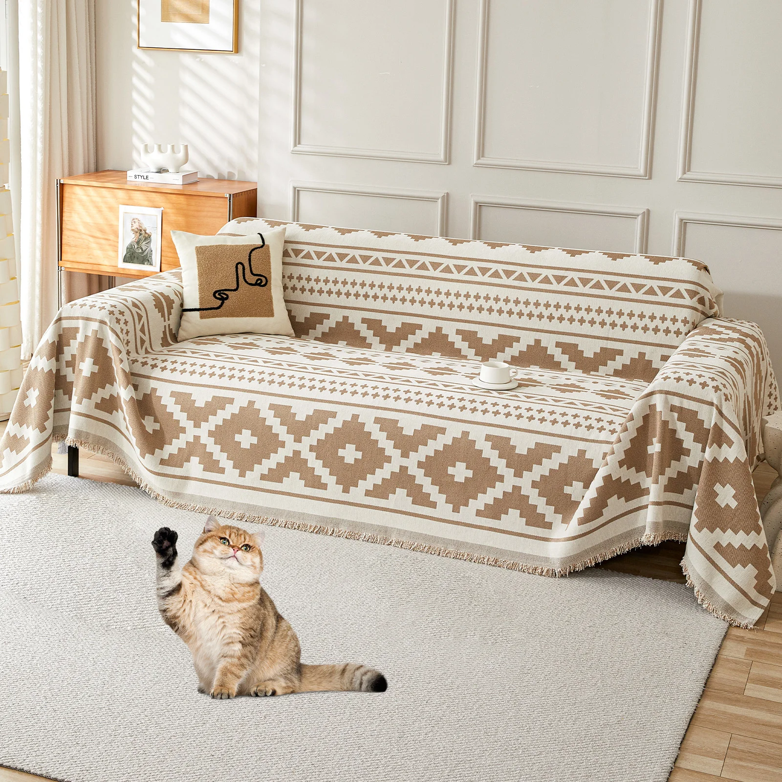 Couch Covers for Sofa Boho Sofa Covers Chenille Blanket Khaki Geometric Rhombic Diamond Couch Covers for Sectional Sofa L Shape
Couch Covers for Sofa Boho Sofa Covers Chenille Blanket Khaki Geometric Rhombic Diamond Couch Covers for Sectional Sofa L Shape
