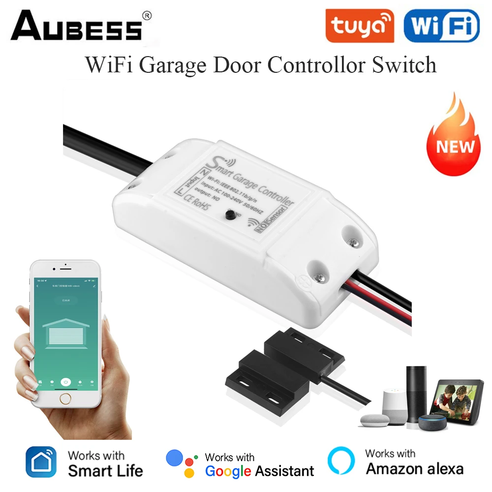 Tuya WiFi Garage Door Controllor Switch Smart Home Timing Open Off Monitor Smart Life App Remote Control Vias Alexa Google Home
Tuya WiFi Garage Door Controllor Switch Smart Home Timing Open Off Monitor Smart Life App Remote Control Vias Alexa Google Home