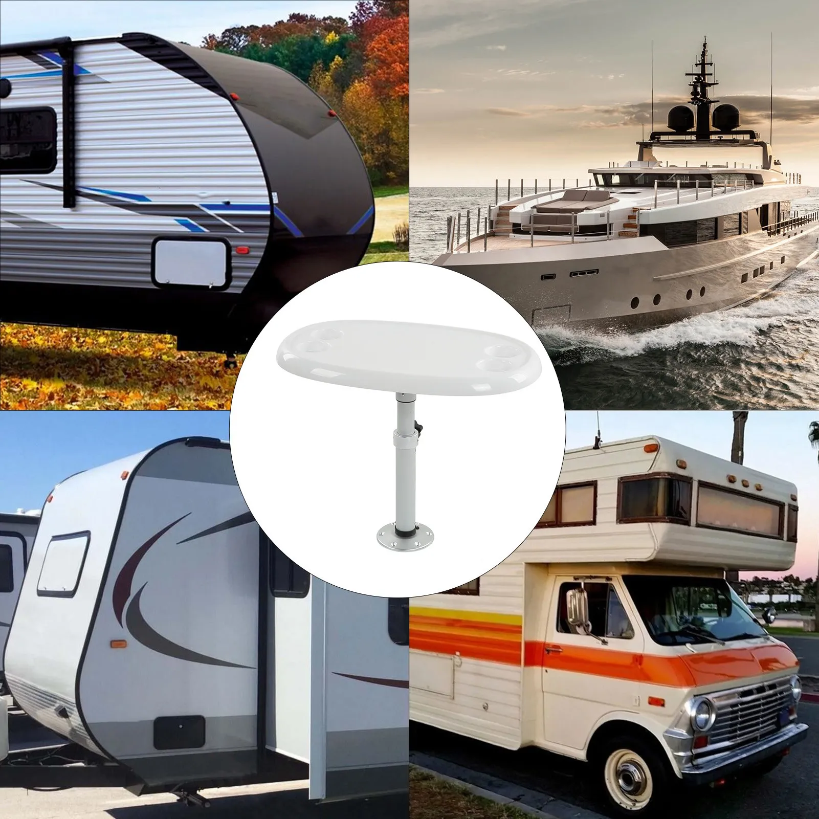 Столешница для лодки Обеденный стол для лодки с 4 подстаканниками Съемный стол 680x410 мм Прямоугольный белый для яхты на колесах
Столешница для лодки Обеденный стол для лодки с 4 подстаканниками Съемный стол 680x410 мм Прямоугольный белый для яхты на колесах