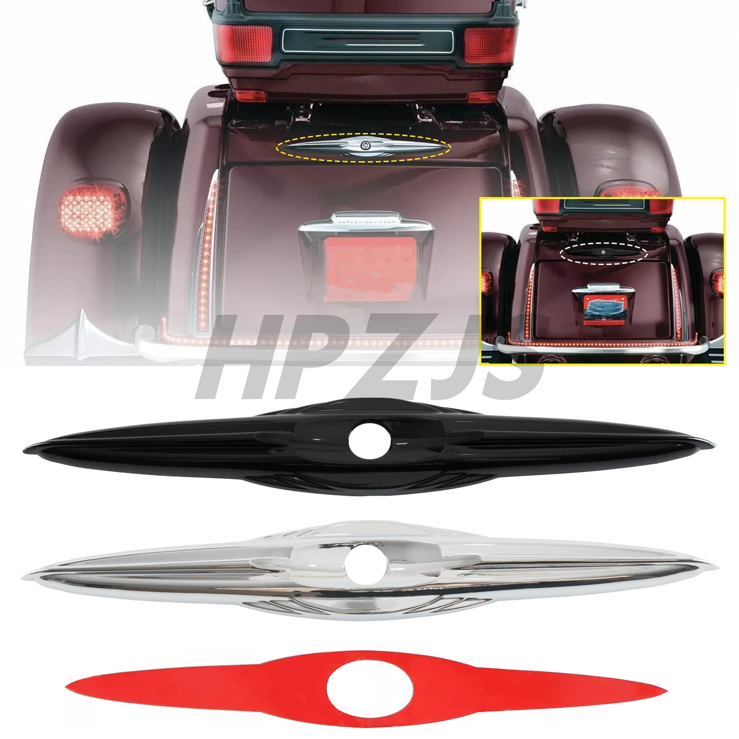 Motorcycle Rear Trunk Latch Accent Trim For Harley Tri Glide Ultra Classic FLHTCUTG 2009-2022 Street Glide Trike FLHXXX 2010-11
Motorcycle Rear Trunk Latch Accent Trim For Harley Tri Glide Ultra Classic FLHTCUTG 2009-2022 Street Glide Trike FLHXXX 2010-11