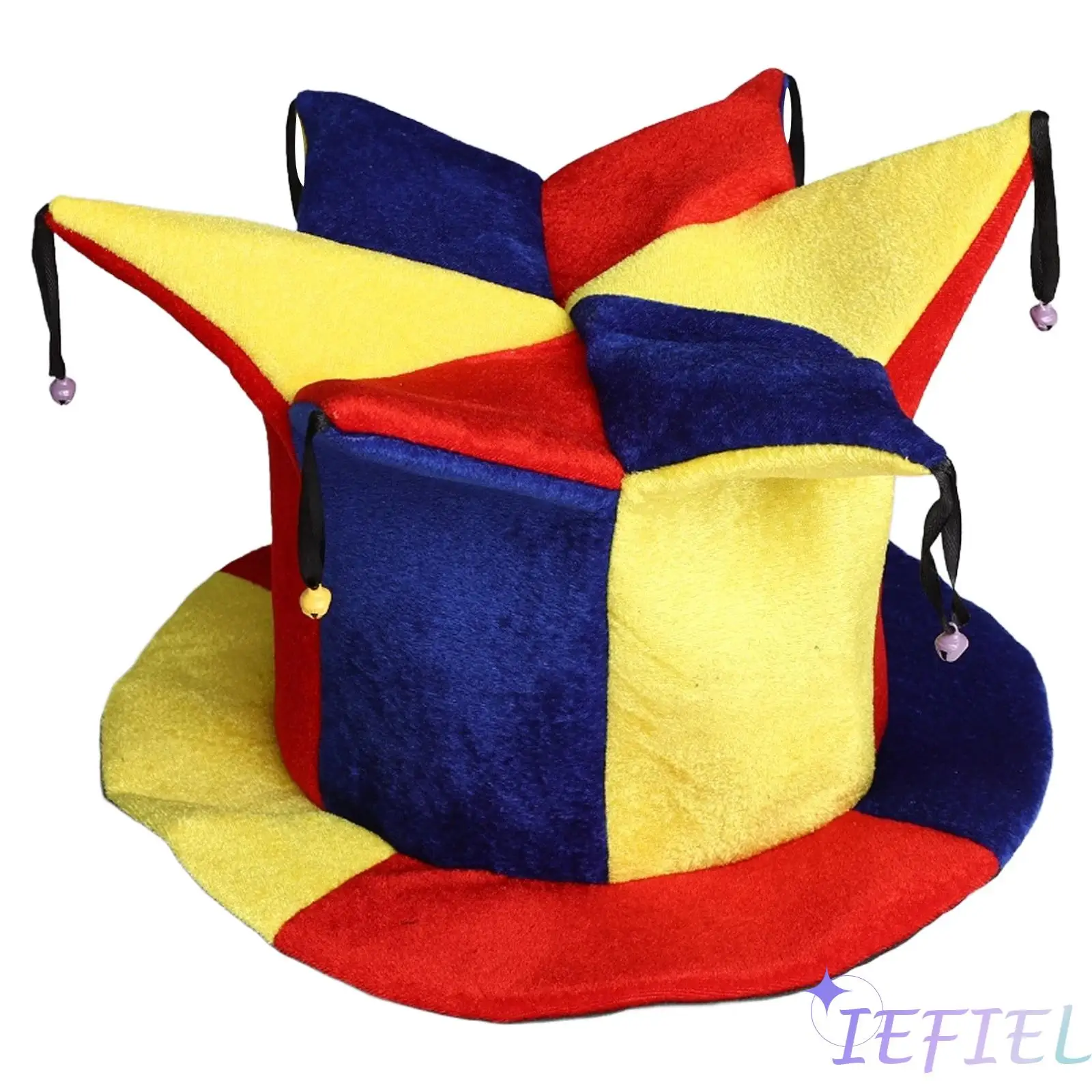 1Pc Party Costume Clown Hat Funny Multicolor Panels Multiple Peaks Bells Jester Hat for Halloween Masquerade Cosplay Accessory
1Pc Party Costume Clown Hat Funny Multicolor Panels Multiple Peaks Bells Jester Hat for Halloween Masquerade Cosplay Accessory