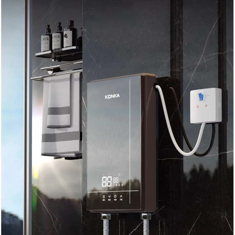 Мгновенный электрический водонагреватель, небольшой водонагреватель с быстрым нагревом и постоянной температурой, душ для ванной комнаты
Мгновенный электрический водонагреватель, небольшой водонагреватель с быстрым нагревом и постоянной температурой, душ для ванной комнаты