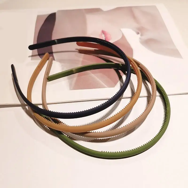 Solid Color Hair Accessories Thin Edge Toothed Non-slip Hair Hoop Frosted Headband Anti-slip Head Hoop Simple Elegant Headwear
Solid Color Hair Accessories Thin Edge Toothed Non-slip Hair Hoop Frosted Headband Anti-slip Head Hoop Simple Elegant Headwear