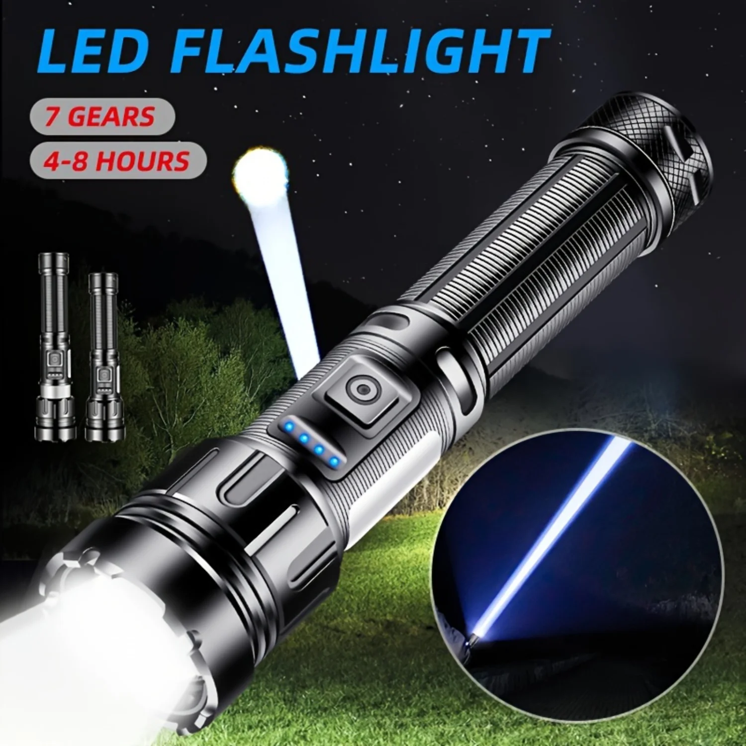 Energy-efficient, feature-rich rechargeable USB flashlight with base for long-lasting battery life. Powerful LED flashlight with
Energy-efficient, feature-rich rechargeable USB flashlight with base for long-lasting battery life. Powerful LED flashlight with