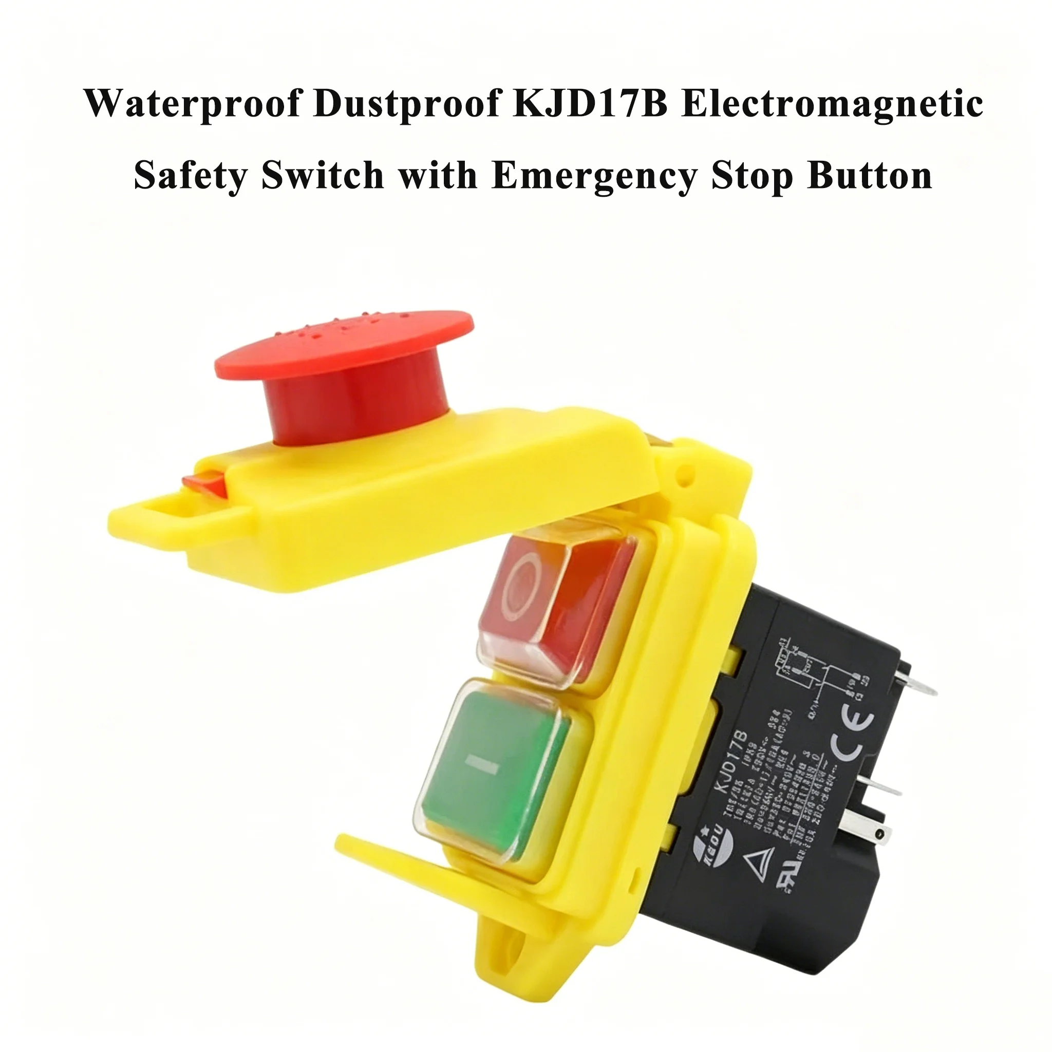 CZJXOOUS KJD17B Waterproof Electromagnetic Push Button Switch, Emergency Stop Safety Power Switch for Cutting Machine Table Saw
CZJXOOUS KJD17B Waterproof Electromagnetic Push Button Switch, Emergency Stop Safety Power Switch for Cutting Machine Table Saw