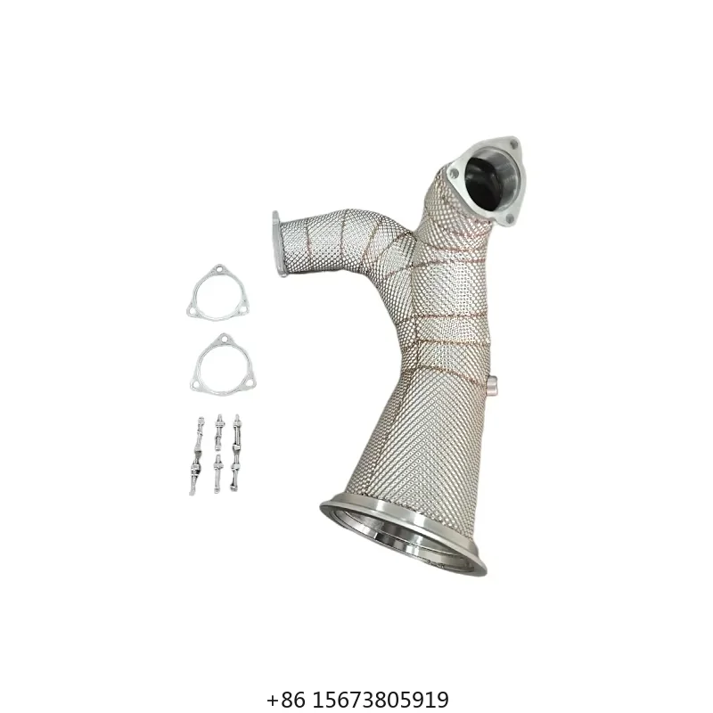 S4 S5 B9 3.0T Stainless Steel Heatshield Downpipe B9 S4/S5 Fit 3.0T Stainless Steel Heatshield Direct Fit Improves Flow Anti-Cor
S4 S5 B9 3.0T Stainless Steel Heatshield Downpipe B9 S4/S5 Fit 3.0T Stainless Steel Heatshield Direct Fit Improves Flow Anti-Cor