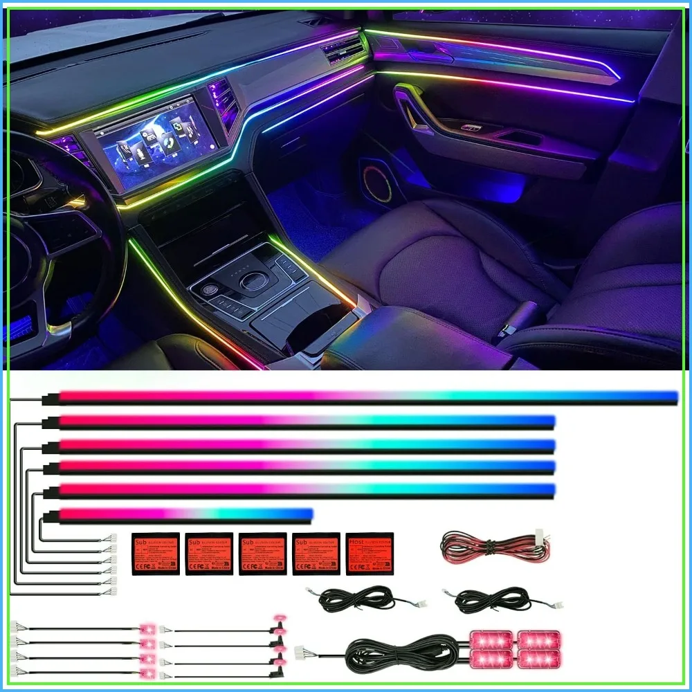 18-in-1 Acrylic LED Car Interior Lights with APP, 128 Colors, Music Sync, RGB Neon Kits for All Cars
18-in-1 Acrylic LED Car Interior Lights with APP, 128 Colors, Music Sync, RGB Neon Kits for All Cars