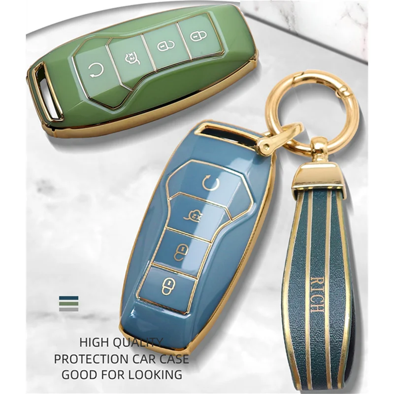 Luxurious Golden Edge Remote Car Key Case Full Cover For BYD Tang DM 2018 Yuan EV Qin Pro Song Max DM Keychain Auto Accessories
Luxurious Golden Edge Remote Car Key Case Full Cover For BYD Tang DM 2018 Yuan EV Qin Pro Song Max DM Keychain Auto Accessories