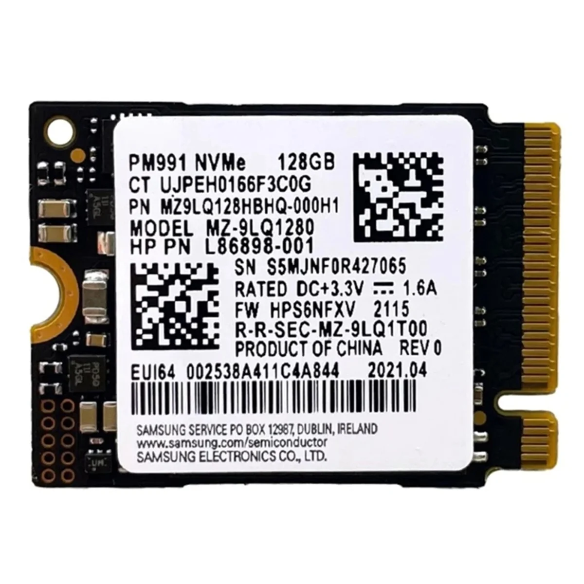 PM991 128G 2230 PCIE3.0 NVME SSD High Speed Data Transfer for Laptop Tablets Storage Hard Disk
PM991 128G 2230 PCIE3.0 NVME SSD High Speed Data Transfer for Laptop Tablets Storage Hard Disk