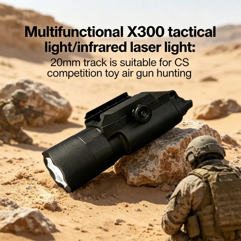 Airsoft X300 Tactical Flashlight Laser Sight 20mm Rail For Hunting CS Game Use
Airsoft X300 Tactical Flashlight Laser Sight 20mm Rail For Hunting CS Game Use