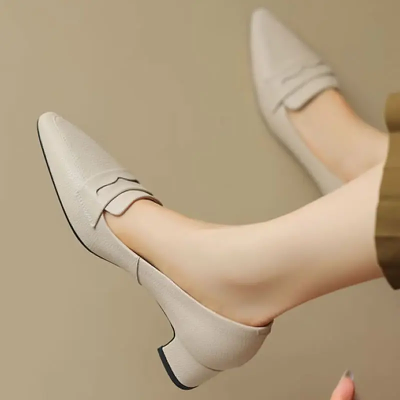 Summer Women Sandals Genuine Leather Shoes for Women Pointed Toe Concise Modern Sandals Chunky Heel Women Mules Solid Slippers
Summer Women Sandals Genuine Leather Shoes for Women Pointed Toe Concise Modern Sandals Chunky Heel Women Mules Solid Slippers
