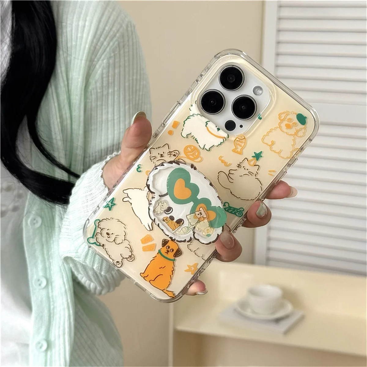 Cute Cartoon Dog AnimalPhone Case For iPhone 15 Pro 13 14 16 Pro Max Cover with Shaking Stand Protective Cases
Cute Cartoon Dog AnimalPhone Case For iPhone 15 Pro 13 14 16 Pro Max Cover with Shaking Stand Protective Cases
