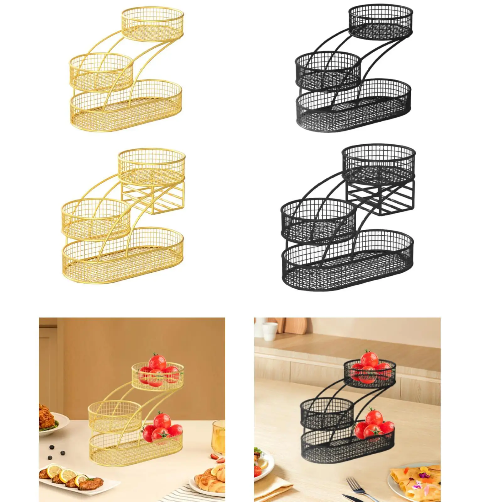 3 Layer Wire Basket Stand Snack Serving Tray Plate Bread Basket Vegetable Rack for Potato
3 Layer Wire Basket Stand Snack Serving Tray Plate Bread Basket Vegetable Rack for Potato