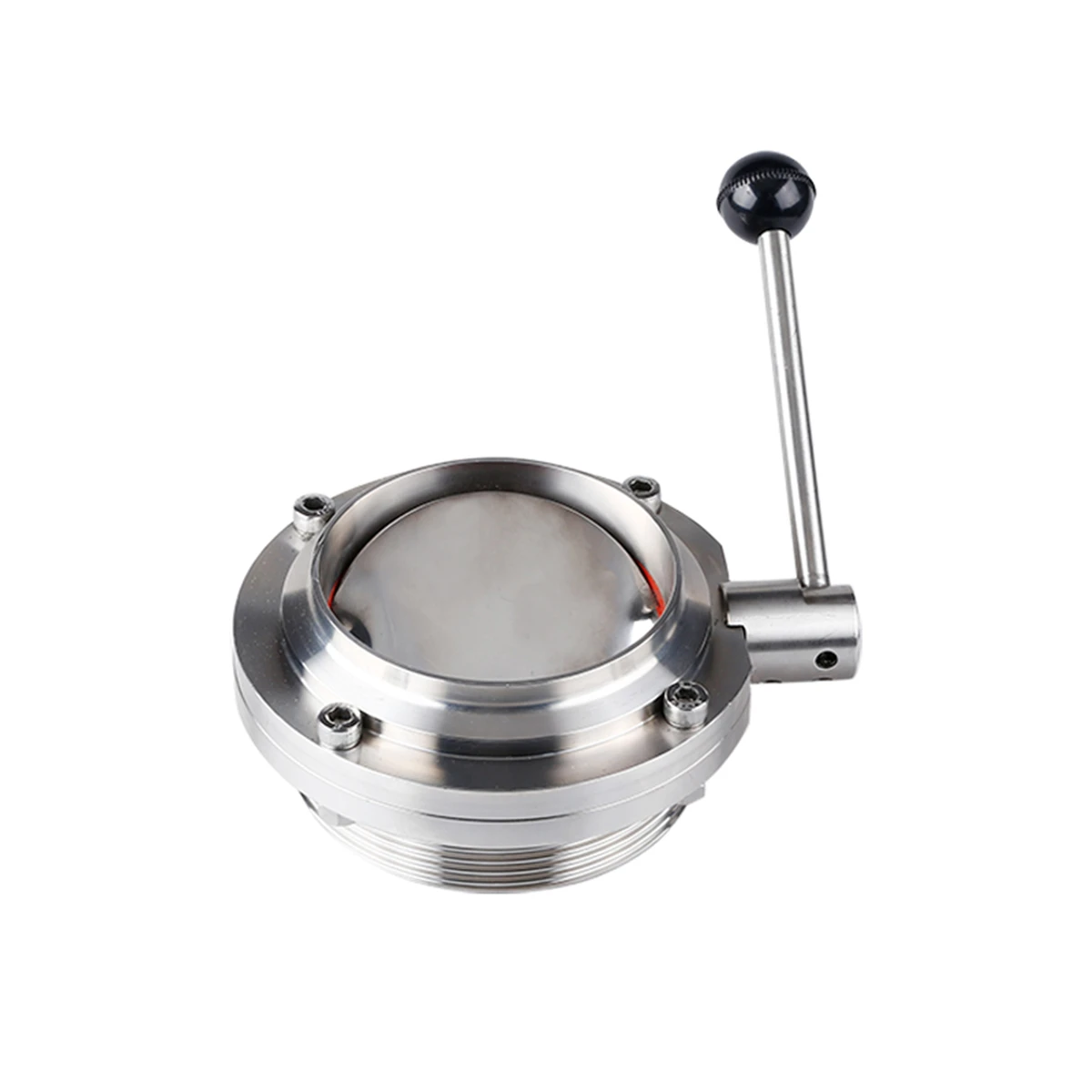 3/4" Stainless Steel 304 Sanitary Butterfly Valve SMS Male Thread OD 31.5mm And Welding OD 19mm Silicone Sealing
3/4" Stainless Steel 304 Sanitary Butterfly Valve SMS Male Thread OD 31.5mm And Welding OD 19mm Silicone Sealing