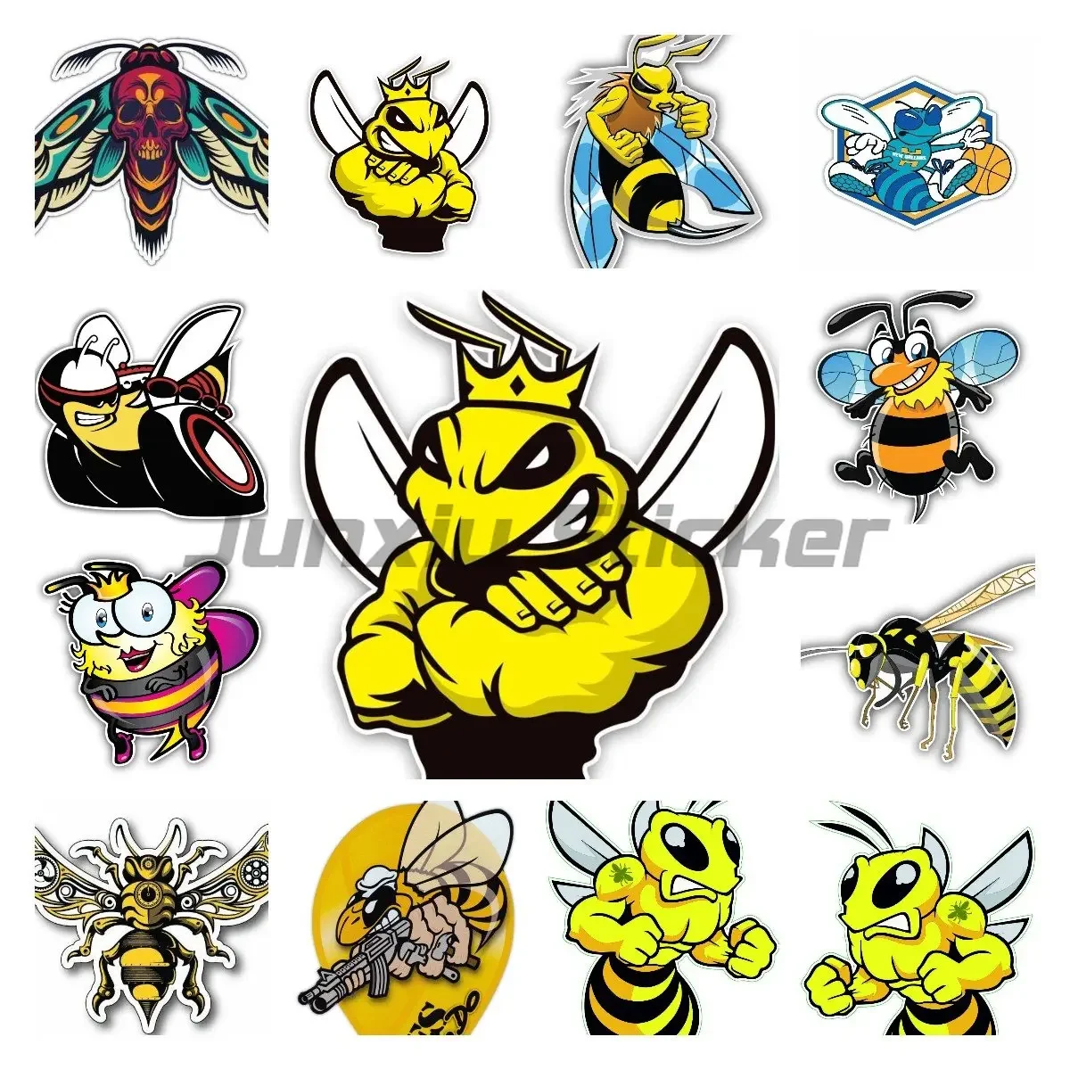 Новая страшная автомобильная наклейка Angry Bee слева и справа, высококачественная наклейка на бампер, кузов, виниловое украшение автомобиля
Новая страшная автомобильная наклейка Angry Bee слева и справа, высококачественная наклейка на бампер, кузов, виниловое украшение автомобиля