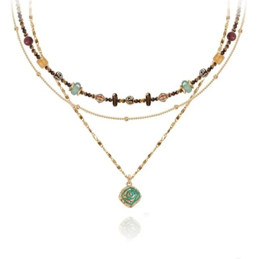 boho layered Original design Retro style multi-layer beaded necklace Fashion women's gold-plated necklace M3396
boho layered Original design Retro style multi-layer beaded necklace Fashion women's gold-plated necklace M3396