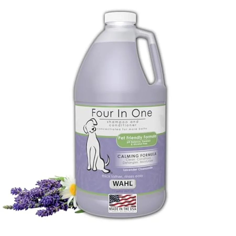 USA 4-in-1 Calming Pet Shampoo for Dogs with a Lavender Chamomile Scent Cleans, Conditions, Detangles, and Moisturizes - Pet Fr
USA 4-in-1 Calming Pet Shampoo for Dogs with a Lavender Chamomile Scent Cleans, Conditions, Detangles, and Moisturizes - Pet Fr