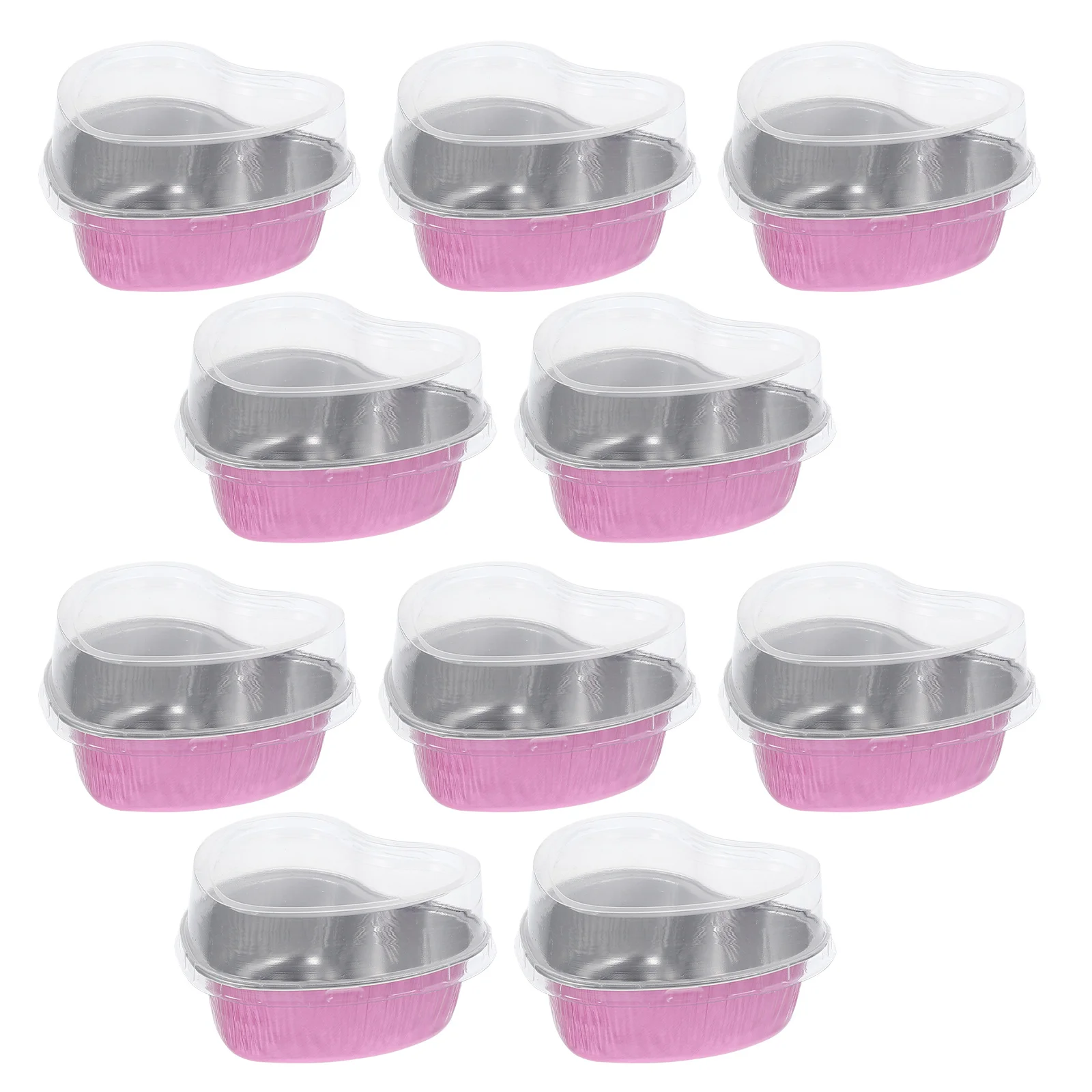 10pcs 100ml Heart Shaped Aluminum Foil Box Cake Pan Lid Transparent Cover Cupcake Liners Quick Heat Scratch
10pcs 100ml Heart Shaped Aluminum Foil Box Cake Pan Lid Transparent Cover Cupcake Liners Quick Heat Scratch