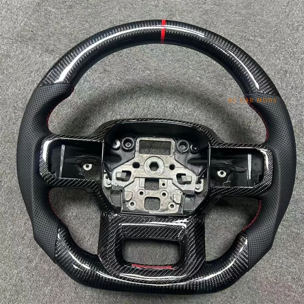 Customized Black Carbon fiber Red stitch Steering Wheel For 2015 2016 2017 Ford F150 Raptor
Customized Black Carbon fiber Red stitch Steering Wheel For 2015 2016 2017 Ford F150 Raptor