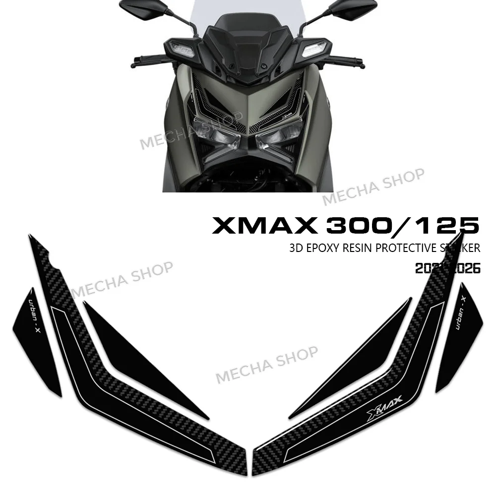 Motorcycle Accessories 3D Epoxy Decal Front Headlight Mask Sticker Kit For XMax 300 XMAX125 2023 2024 2025 2026
Motorcycle Accessories 3D Epoxy Decal Front Headlight Mask Sticker Kit For XMax 300 XMAX125 2023 2024 2025 2026