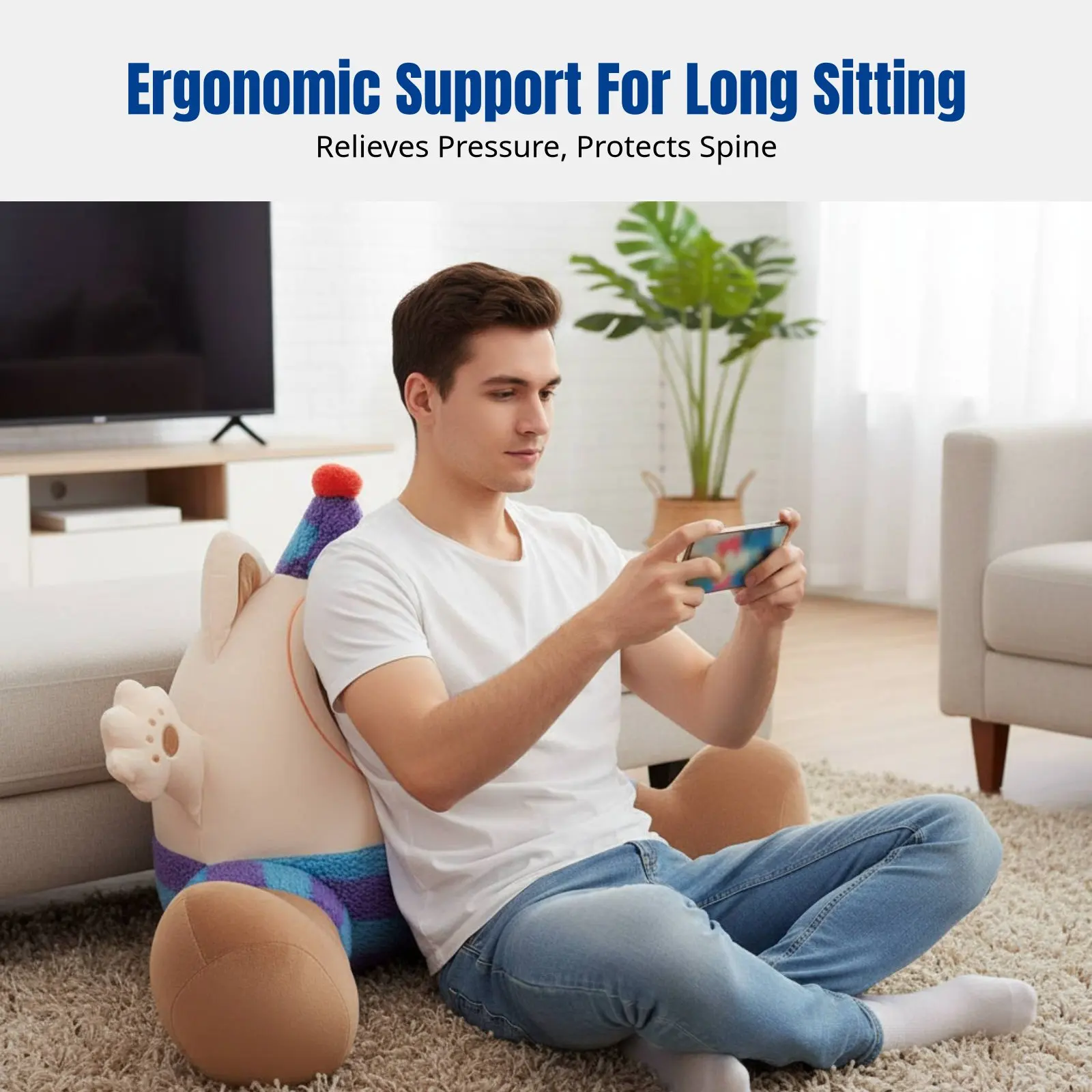 Подушка-спинка с мультяшным котом, плюшевая подушка для поддержки поясницы, милый подголовник для кровати, для дивана в общежитии, со съемным чехлом
Подушка-спинка с мультяшным котом, плюшевая подушка для поддержки поясницы, милый подголовник для кровати, для дивана в общежитии, со съемным чехлом