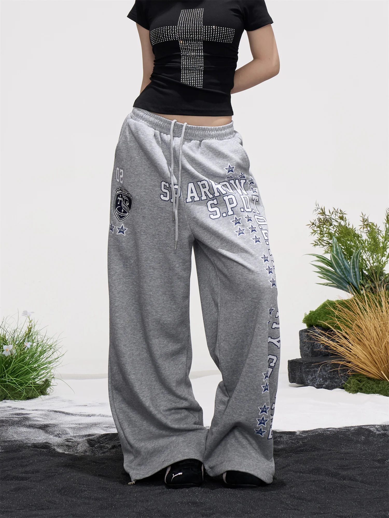 American Retro Wide Leg Sweatpants Women's Grey Print Loose Slimming Sports Casual Long Trousers ONLPP Ladies Fashion
American Retro Wide Leg Sweatpants Women's Grey Print Loose Slimming Sports Casual Long Trousers ONLPP Ladies Fashion