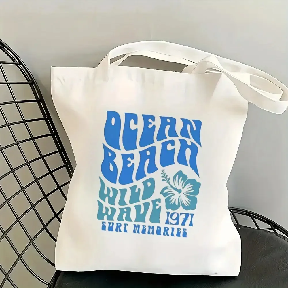 Retro Surf Tote Bag Vintage Ocean Beach Wild Wave Surf Memories Design with Surfboard Floral Print Reusable Travel Bag
Retro Surf Tote Bag Vintage Ocean Beach Wild Wave Surf Memories Design with Surfboard Floral Print Reusable Travel Bag