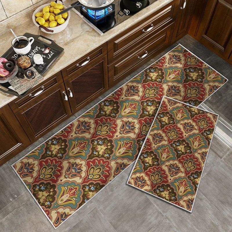 Bohemian Vintage Rug Kitchen Floor Mat Long Strip Runner Rugs Non-slip Carpet Light Luxury Home Decoration Mats Коврик Для Кухни
Bohemian Vintage Rug Kitchen Floor Mat Long Strip Runner Rugs Non-slip Carpet Light Luxury Home Decoration Mats Коврик Для Кухни