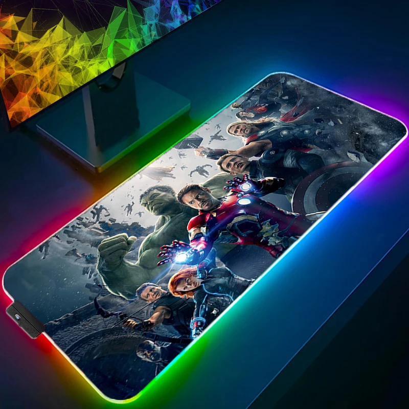 LED RGB Mouse Pad Computer Gamer Accessories Mouse Keyboard Deskpad Waterproof Avengers Alliance Desk Gaming Non-Slip Desk Mat
LED RGB Mouse Pad Computer Gamer Accessories Mouse Keyboard Deskpad Waterproof Avengers Alliance Desk Gaming Non-Slip Desk Mat