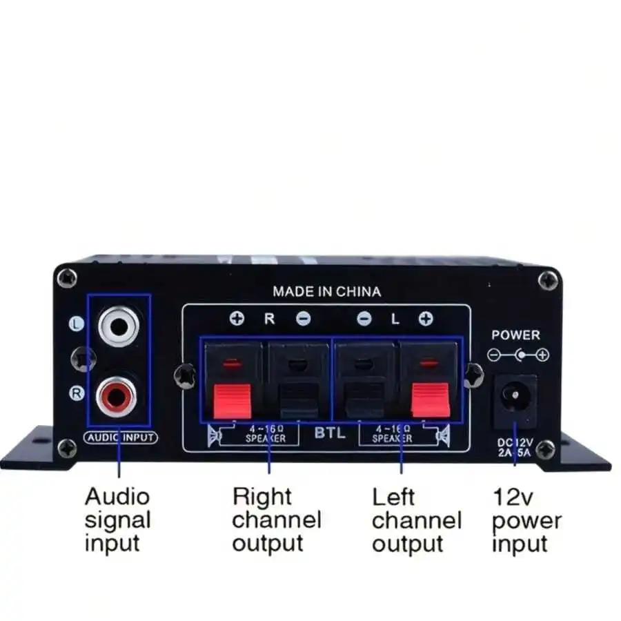 Compact 12V 20W Car Audio Amplifier For Vehicles, Motorcycles, PCs, MP3 Players – Black Unit With Blue LED Indicator, No
Compact 12V 20W Car Audio Amplifier For Vehicles, Motorcycles, PCs, MP3 Players – Black Unit With Blue LED Indicator, No
