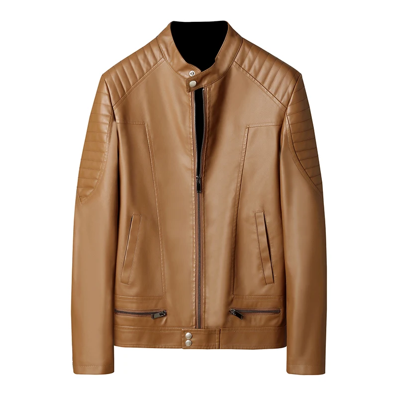 Casual Leather Jacket Korean New Men Solid Stand Collar Leather Jackets PU Men Quality Motorcycle Biker Slim Fit Outerwear
Casual Leather Jacket Korean New Men Solid Stand Collar Leather Jackets PU Men Quality Motorcycle Biker Slim Fit Outerwear