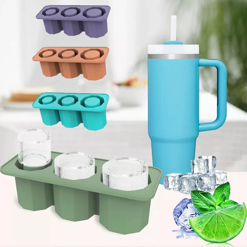 Ice Cube Tray For Stanley, Silicone Ice Cube Maker With Lid For Making 3 Hollow Cylinder Ice Cube Molds, Accessories For 30-40oz
Ice Cube Tray For Stanley, Silicone Ice Cube Maker With Lid For Making 3 Hollow Cylinder Ice Cube Molds, Accessories For 30-40oz