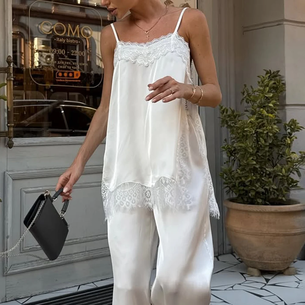 Tuularose Sexy Lace Camisole Women's Summer Lace Patchwork Backless Slit Camisole Top Fashion Party Looks Y2k Female Tanks Tops
Tuularose Sexy Lace Camisole Women's Summer Lace Patchwork Backless Slit Camisole Top Fashion Party Looks Y2k Female Tanks Tops