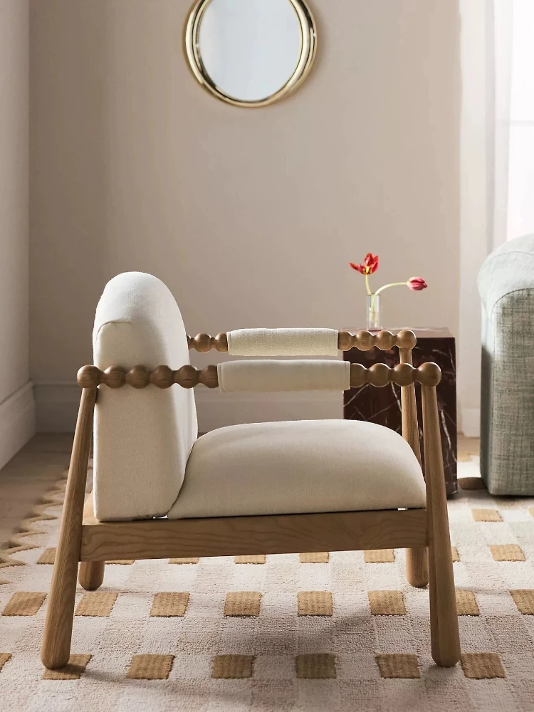 Solid wood fabric soft bag single sofa chair, retro living room home leisure chair
Solid wood fabric soft bag single sofa chair, retro living room home leisure chair