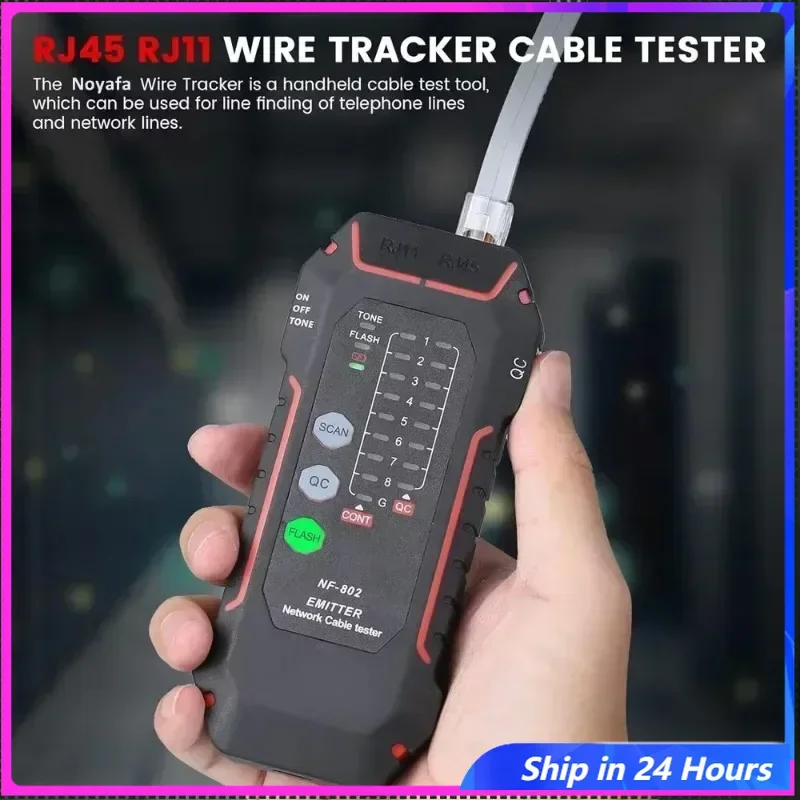 NOYAFA NF-802 Lan Tester Network Wire Tracer Cable Tracker RJ45 RJ11Telephone Line Finder Repairing Networking Tool
NOYAFA NF-802 Lan Tester Network Wire Tracer Cable Tracker RJ45 RJ11Telephone Line Finder Repairing Networking Tool