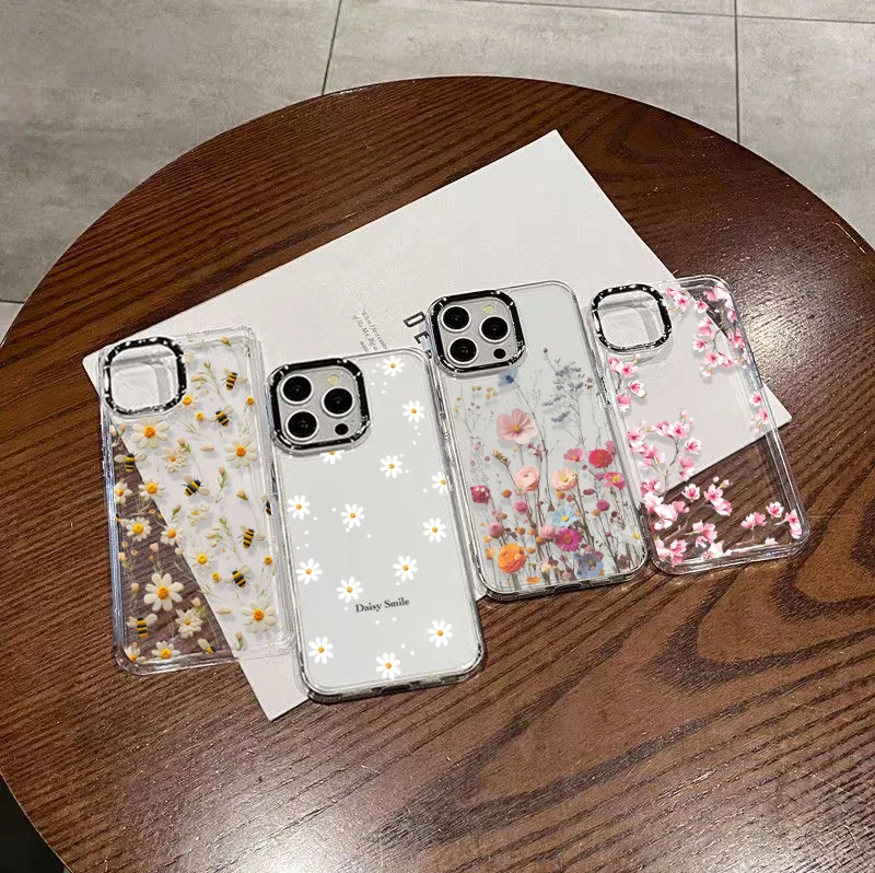 Cute Bee and Flower Case For Oneplus 12R 10R ACE3 Nord 3 CE2 5G cover Y2K Soft Silicone Clear Plating Metal Lens
Cute Bee and Flower Case For Oneplus 12R 10R ACE3 Nord 3 CE2 5G cover Y2K Soft Silicone Clear Plating Metal Lens