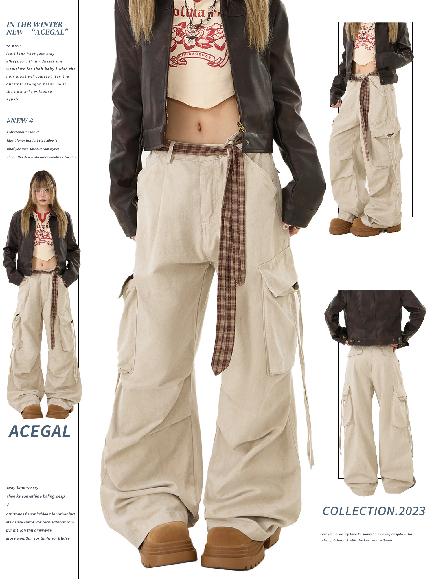 American Retro Pleated Casual Pants Multi ket Workwear Women's Belted Straight Loose Wide Leg Cotton Anti-Wrinkle
American Retro Pleated Casual Pants Multi ket Workwear Women's Belted Straight Loose Wide Leg Cotton Anti-Wrinkle