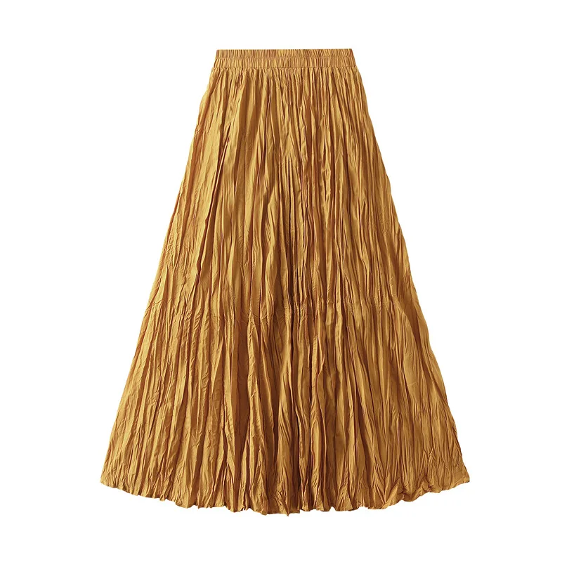 Folds Maxi Skirt for Women Solid Color A Line High Waist Long Pleated Skirt Female Ladies 2024 New Spring Summer
Folds Maxi Skirt for Women Solid Color A Line High Waist Long Pleated Skirt Female Ladies 2024 New Spring Summer