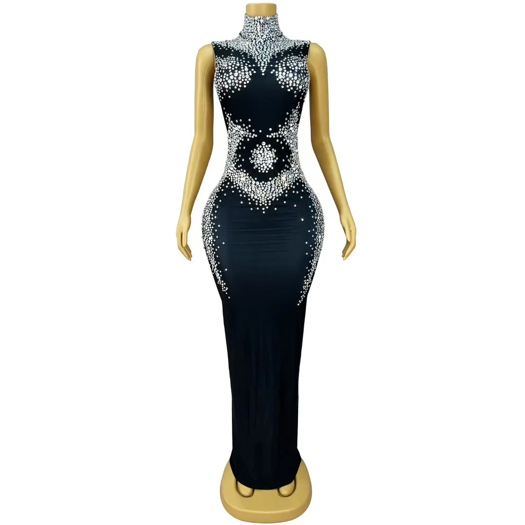 Show girl party outfit luxury Rhinestones Birthday Celebrate Evening Prom Dress Sexy Sleeveless Spandex Diamond dress
Show girl party outfit luxury Rhinestones Birthday Celebrate Evening Prom Dress Sexy Sleeveless Spandex Diamond dress