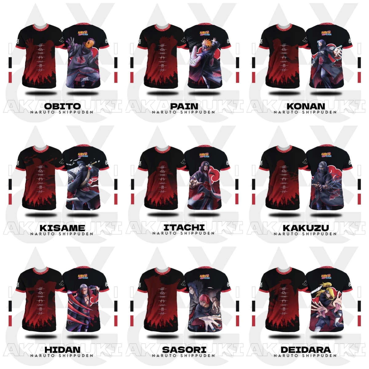 Naruto Akatsuki Itachi Obito Pain Anime T-Shirt AOP Print Breathable Quick Dry Unisex Sports Tee Casual Family Summer Streetwear
Naruto Akatsuki Itachi Obito Pain Anime T-Shirt AOP Print Breathable Quick Dry Unisex Sports Tee Casual Family Summer Streetwear