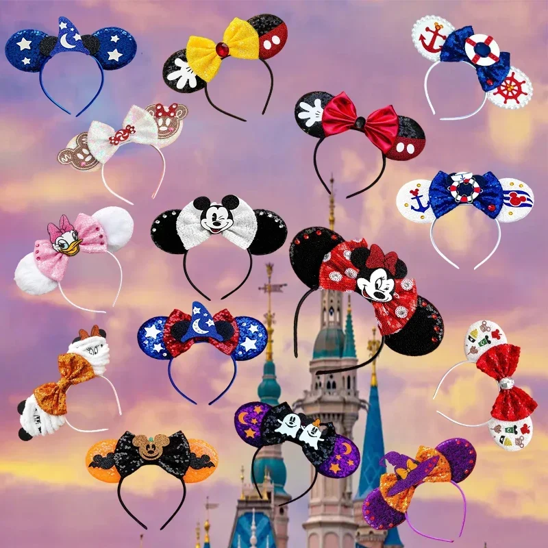 Disney Ears Minnie Mouse Head Bands Women Mickey Hairbands Kids Sequins Bow Headwear Girl DIY Hair Accessories Xmas Cosplay Gift
Disney Ears Minnie Mouse Head Bands Women Mickey Hairbands Kids Sequins Bow Headwear Girl DIY Hair Accessories Xmas Cosplay Gift