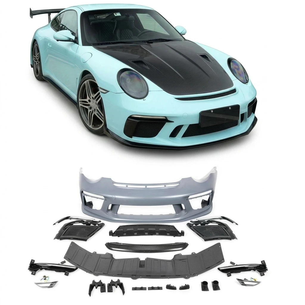 For 997 911 Body Kit 997 911 Upgraded with GT3 Style Front and Rear Bumpers Hood Spoiler
For 997 911 Body Kit 997 911 Upgraded with GT3 Style Front and Rear Bumpers Hood Spoiler