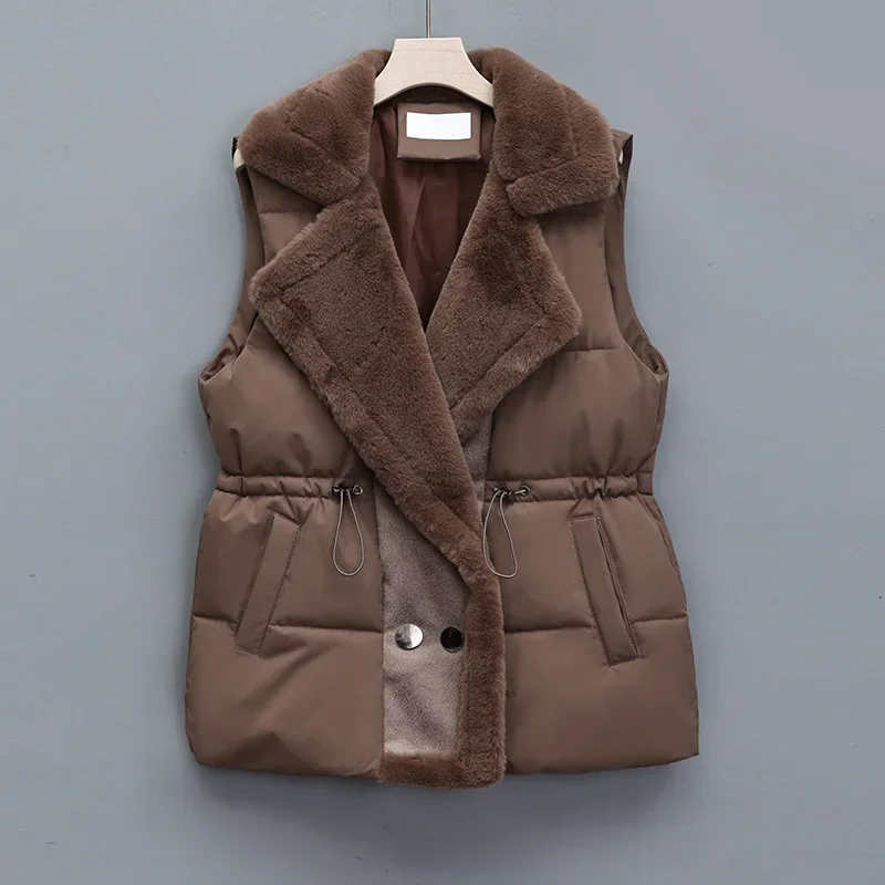 Lamb Hair Patchwork DownCotton Vest Women's Winter Outerwear 2024 Autumn New Leather Fur Integrated Lapel Waistcoat
Lamb Hair Patchwork DownCotton Vest Women's Winter Outerwear 2024 Autumn New Leather Fur Integrated Lapel Waistcoat