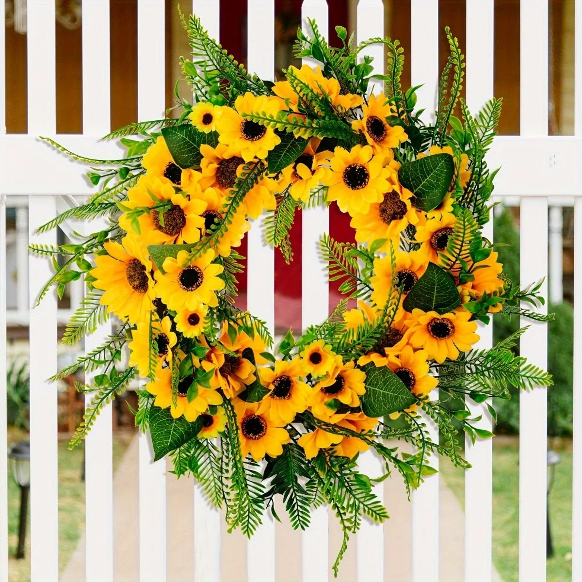 Sunflower Wreath, 21.65 Inch Spring Summer Wreaths for Front Door, All Seasons Year Flower Wreath Sunflower Wall
Sunflower Wreath, 21.65 Inch Spring Summer Wreaths for Front Door, All Seasons Year Flower Wreath Sunflower Wall
