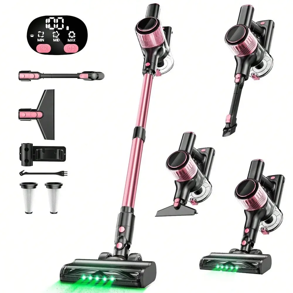 Vacuum Cleaner, 350W 30Kpa 8 In 1 Powerful Stick Vacuum, With AntiTangle Brush And Upgraded Green Light, 40mins Runtime Recharge
Vacuum Cleaner, 350W 30Kpa 8 In 1 Powerful Stick Vacuum, With AntiTangle Brush And Upgraded Green Light, 40mins Runtime Recharge