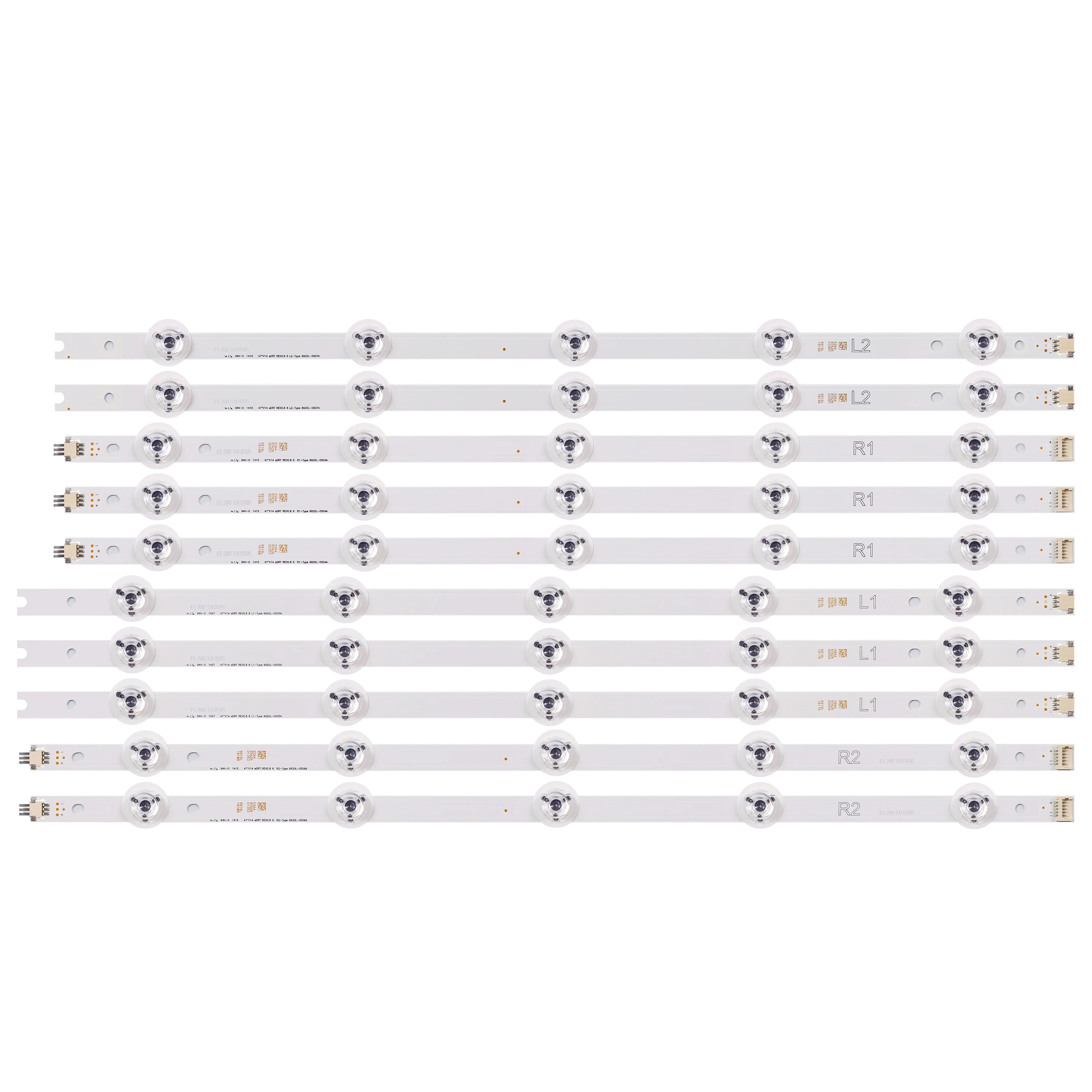 LED strip For LG 47LB670V 47LB677V 47LB720V 47LB750T 47LB6800 47LB6900 47LB700B 6916L-1816B 6916L-1817B 6916L-1818B 6916L-1819B
LED strip For LG 47LB670V 47LB677V 47LB720V 47LB750T 47LB6800 47LB6900 47LB700B 6916L-1816B 6916L-1817B 6916L-1818B 6916L-1819B