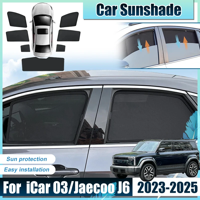 For iCar 03 Accessories Jaecoo J6 iCaur 03 Aiqar eQ3 2023 2024 2025 Car Window Sun Shades Net Cover light Shield Sun Baffle Mesh
For iCar 03 Accessories Jaecoo J6 iCaur 03 Aiqar eQ3 2023 2024 2025 Car Window Sun Shades Net Cover light Shield Sun Baffle Mesh